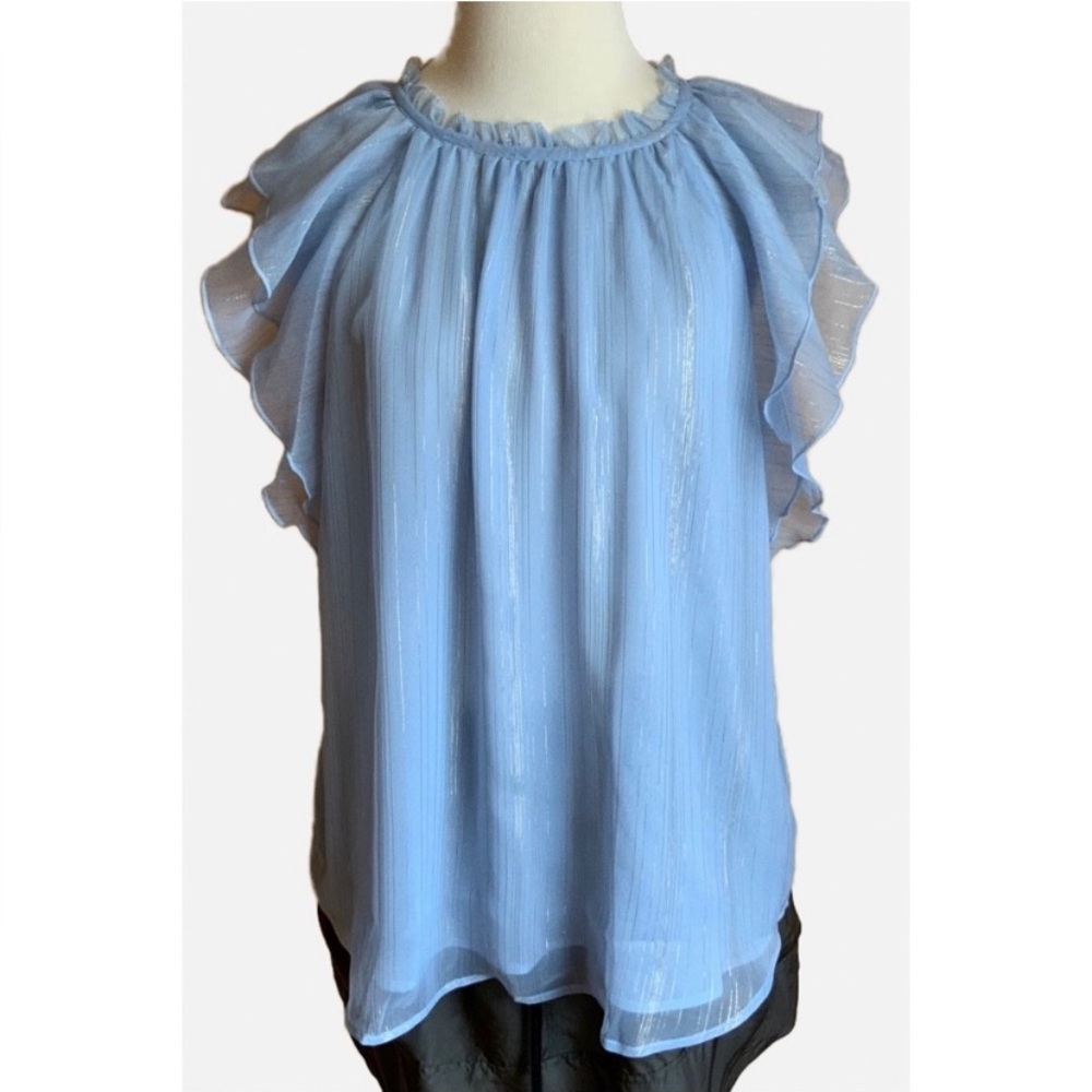 LOFT Baby Blue Mermaidcore Shell Size XL